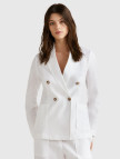 Kadın Beyaz %100 Keten Ceket Kadın Beyaz %100 Keten Ceket