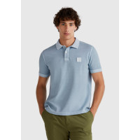 Erkek Açık Mavi %100 Organik Koton Regular Fit Polo T-Shirt