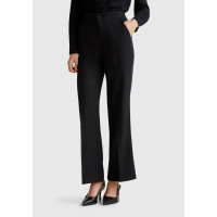 Kadın Siyah %100 Liyosel Beli Lastikli Düz Paça Pantolon Kadın Siyah %100 Liyosel Beli Lastikli Düz Paça Pantolon