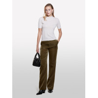 Kadın Bej Yün Karışımlı Yarım Kollu Balıkçı Yaka Kazak