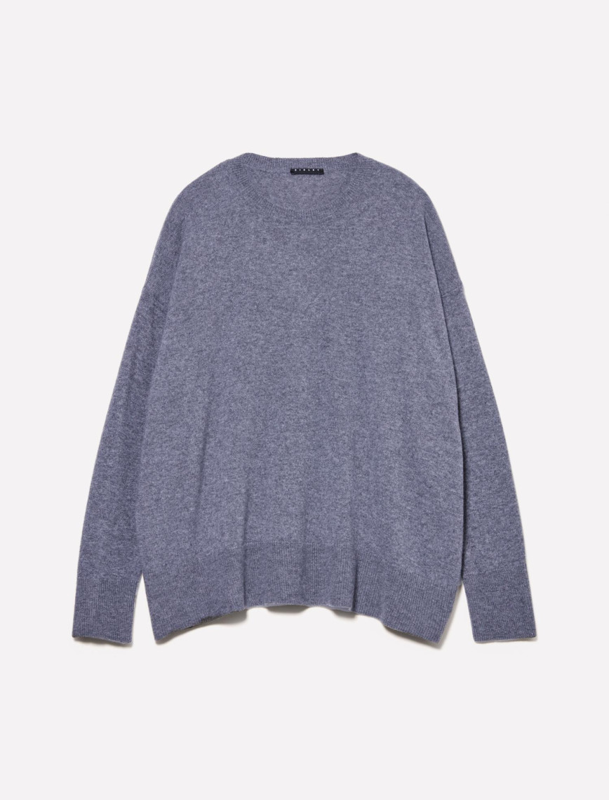 Kadın Koyu Gri Yün Karışımlı Boxy Fit Kazak Kadın Koyu Gri Yün Karışımlı Boxy Fit Kazak