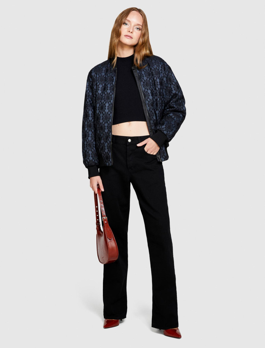 Kadın Siyah Poliviskoz Balıkçı Yaka Crop Kazak Kadın Siyah Poliviskoz Balıkçı Yaka Crop Kazak