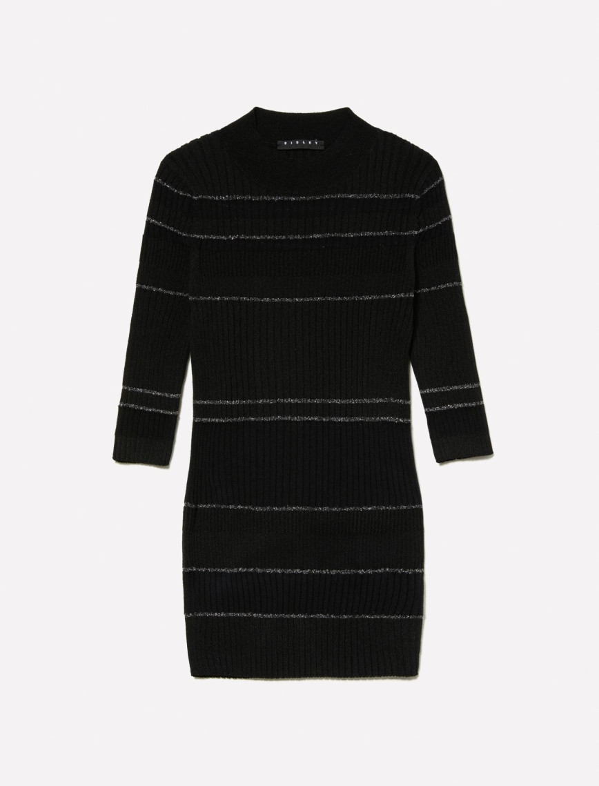 Kadın Gri Çizgili Viskoz ve Pamuk Karışımlı Çizgi Detaylı Truvakar Kol Kazak Kadın Gri Çizgili Viskoz ve Pamuk Karışımlı Çizgi Detaylı Truvakar Kol Kazak