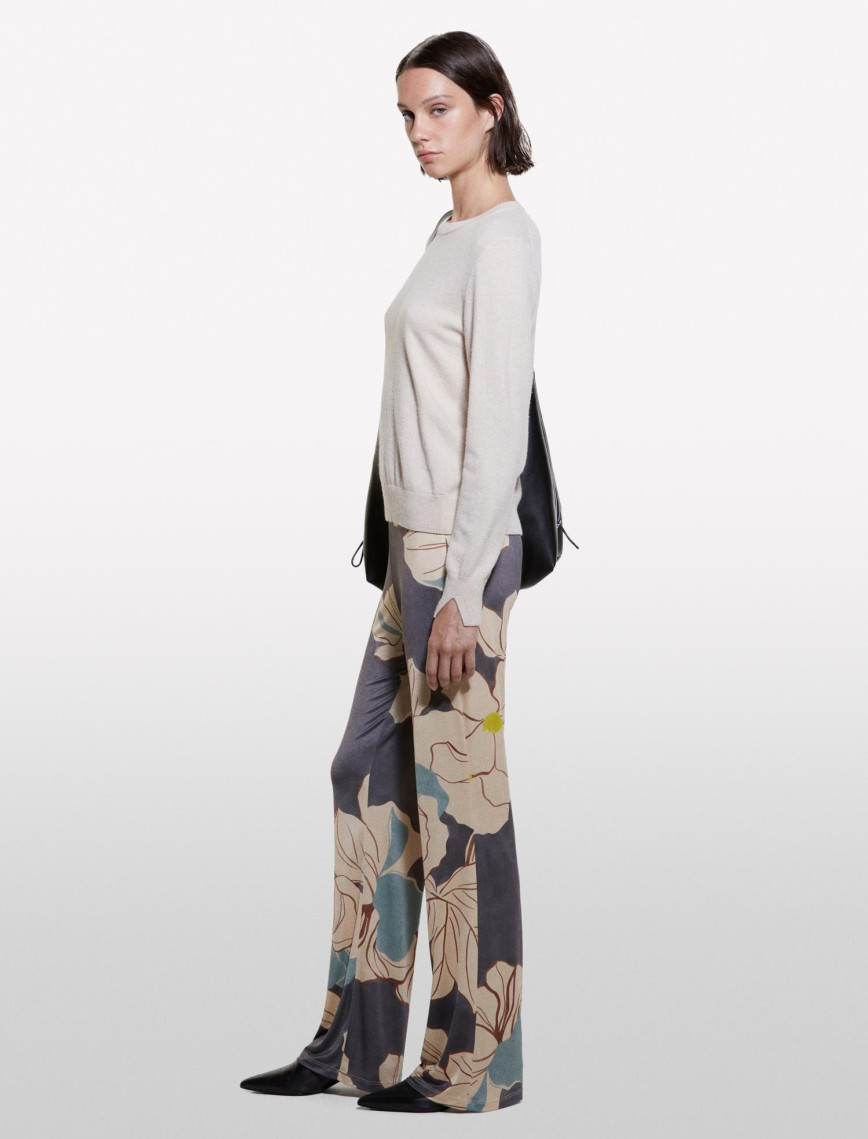 Kadın Krem Kaşmir Karışımlı Regular Fit Kazak Kadın Krem Kaşmir Karışımlı Regular Fit Kazak