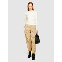 Kadın Krem Viskoz Karışımlı Önü Pencere Detaylı Dar Kesim Kazak Kadın Krem Viskoz Karışımlı Önü Pencere Detaylı Dar Kesim Kazak