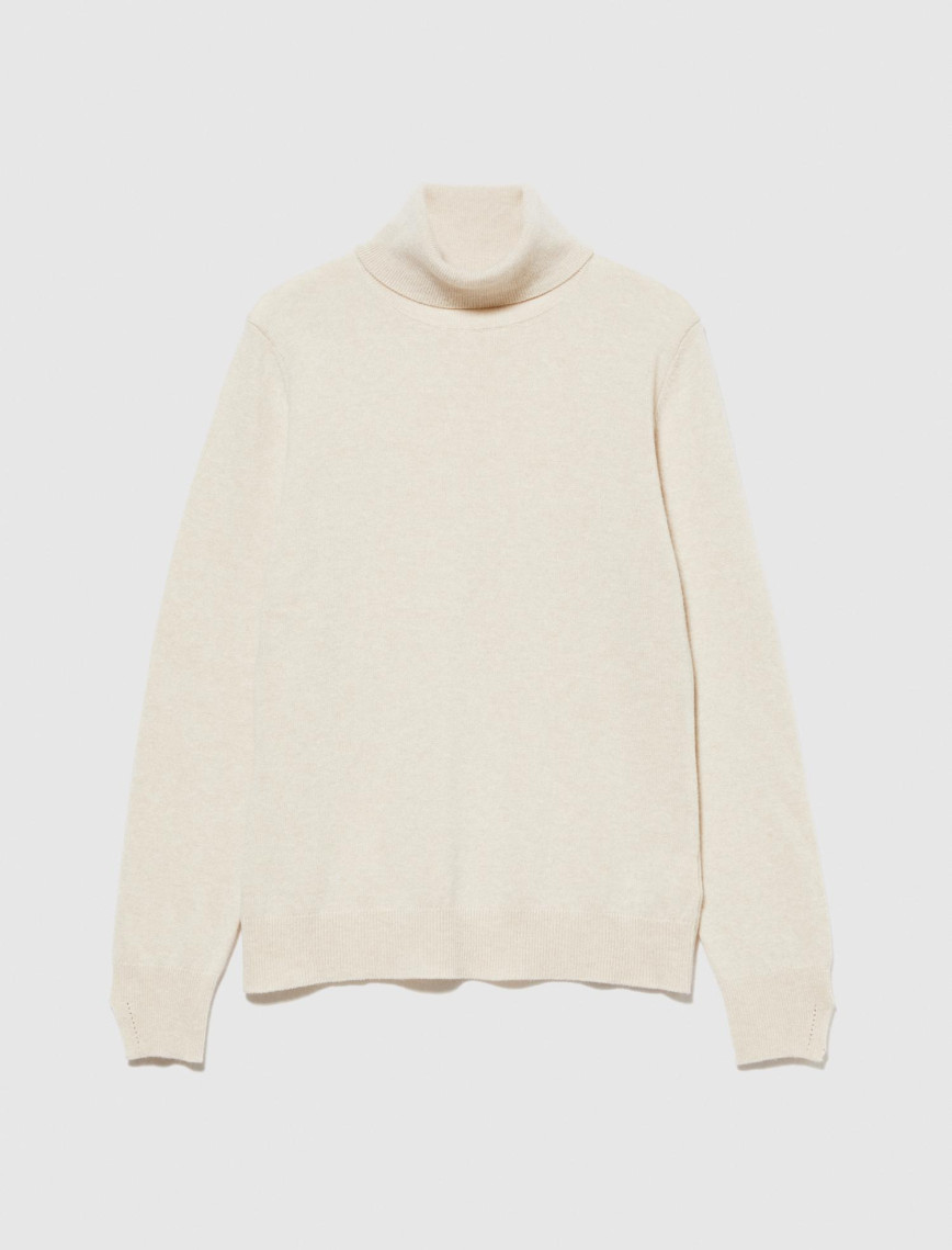 Kadın Krem Yün ve Kaşmir Karışımlı Ribana Detaylı Balıkçı Yaka Kazak Kadın Krem Yün ve Kaşmir Karışımlı Ribana Detaylı Balıkçı Yaka Kazak