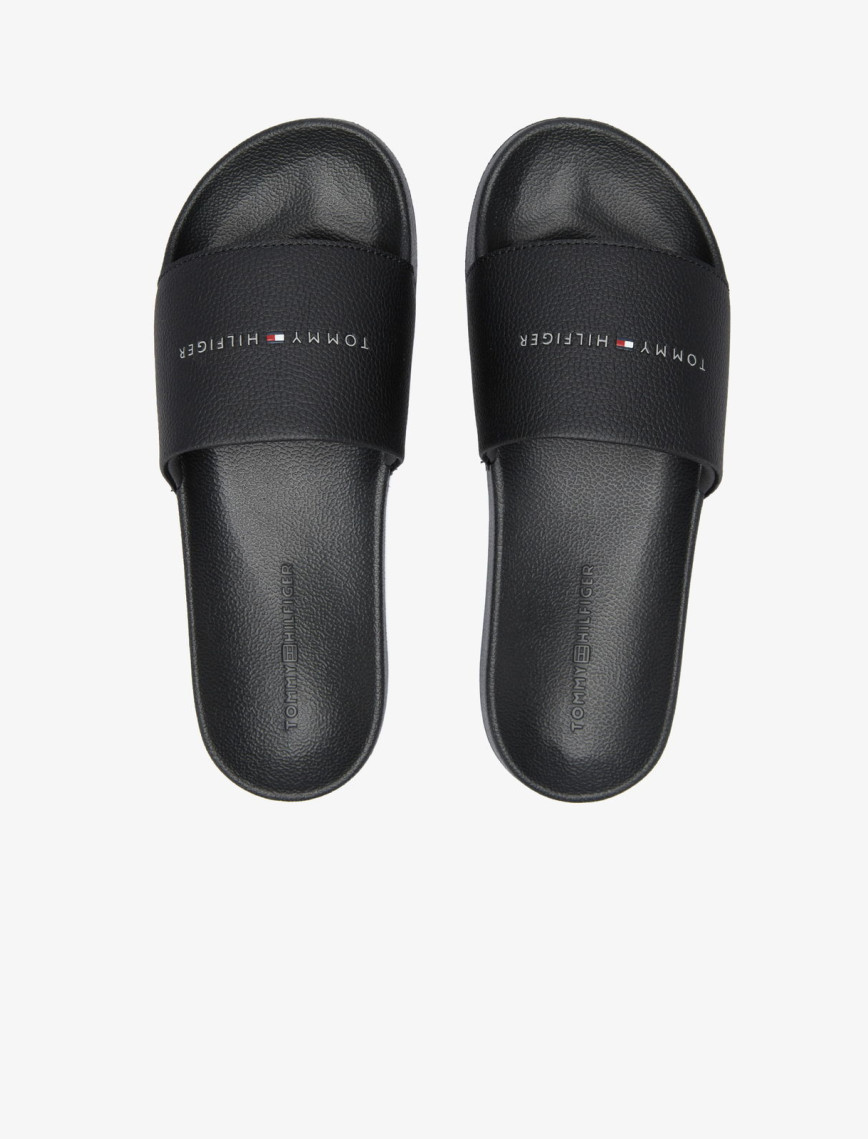 Tommy Hilfiger Hilifger Nyc Pool Erkek Siyah Terlik