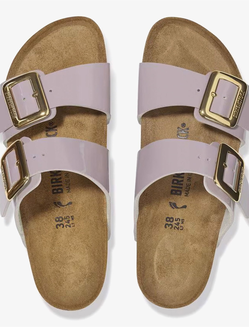Birkenstock Sydney Cushion Buckle Bf Patent Kadın Mor Terlik Birkenstock Sydney Cushion Buckle Bf Patent Kadın Mor Terlik