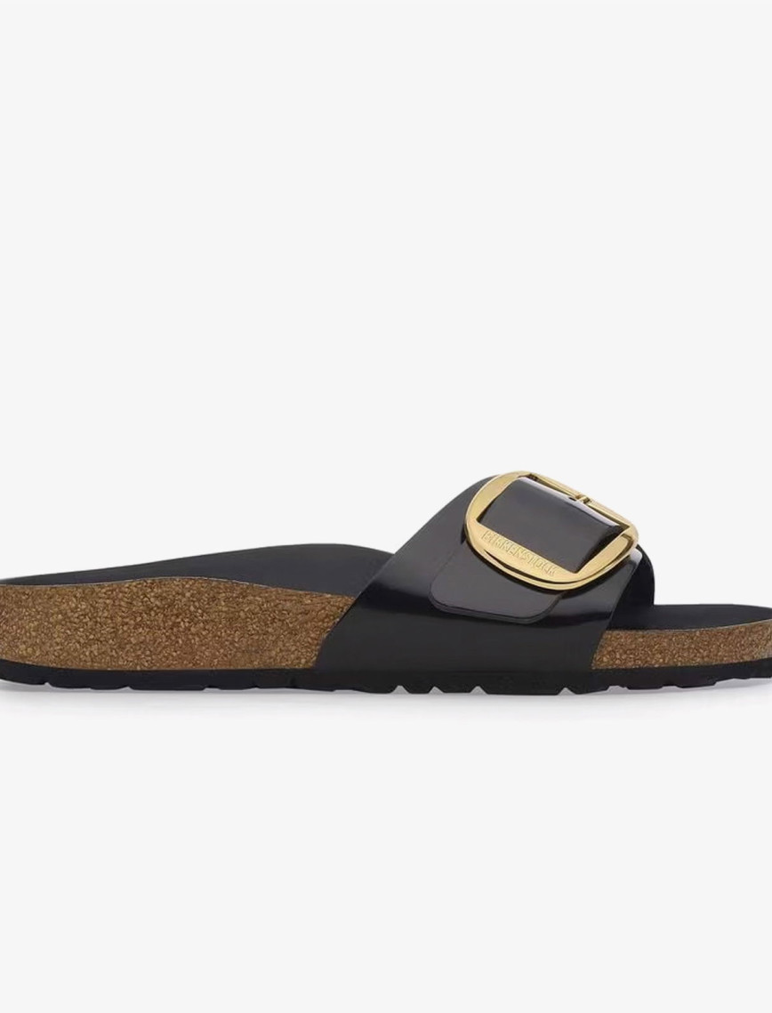 Birkenstock Madrid Big Buckle Nl High Shine Kadın Siyah Terlik Birkenstock Madrid Big Buckle Nl High Shine Kadın Siyah Terlik