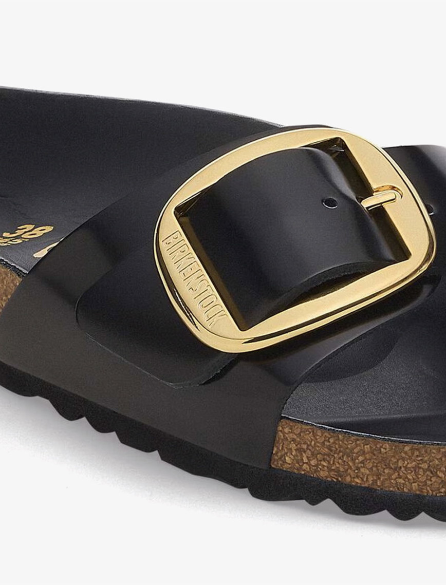 Birkenstock Madrid Big Buckle Nl High Shine Kadın Siyah Terlik Birkenstock Madrid Big Buckle Nl High Shine Kadın Siyah Terlik