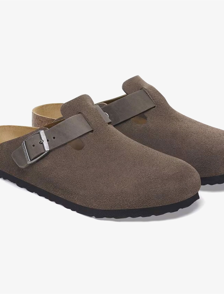 Birkenstock Boston Vl Leoi Erkek Gri Terlik Birkenstock Boston Vl Leoi Erkek Gri Terlik