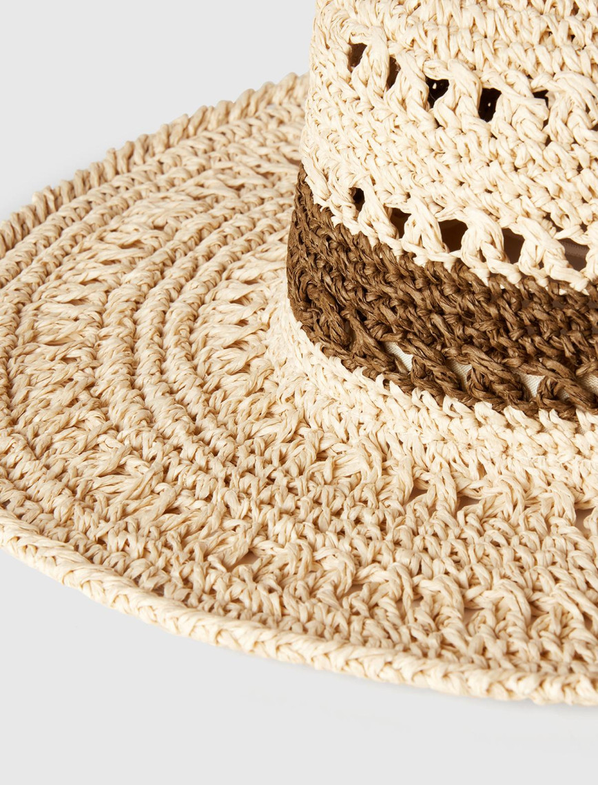 Kadın Taş Rengi Hasır Şapka Kadın Taş Rengi Hasır Şapka