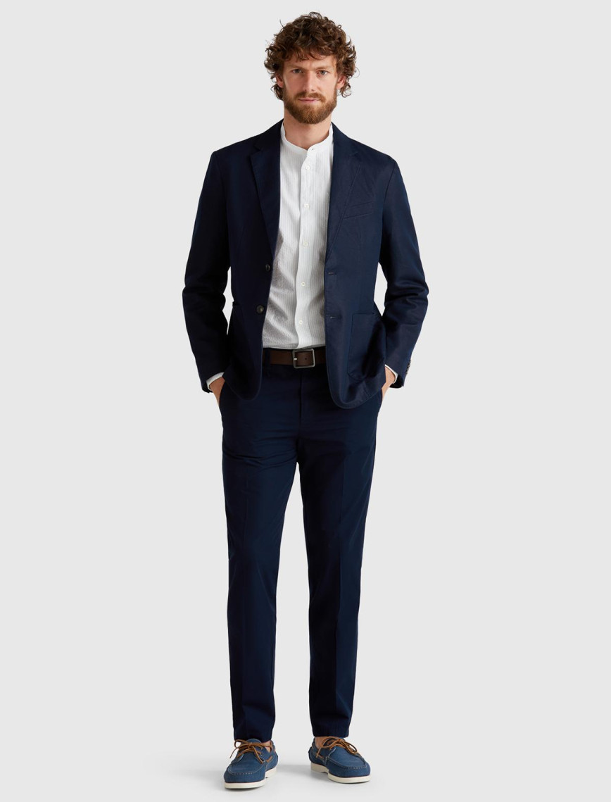 Erkek Lacivert %100 Koton Paraşüt Kumaş Slim Fit Chino Pantolon Erkek Lacivert %100 Koton Paraşüt Kumaş Slim Fit Chino Pantolon