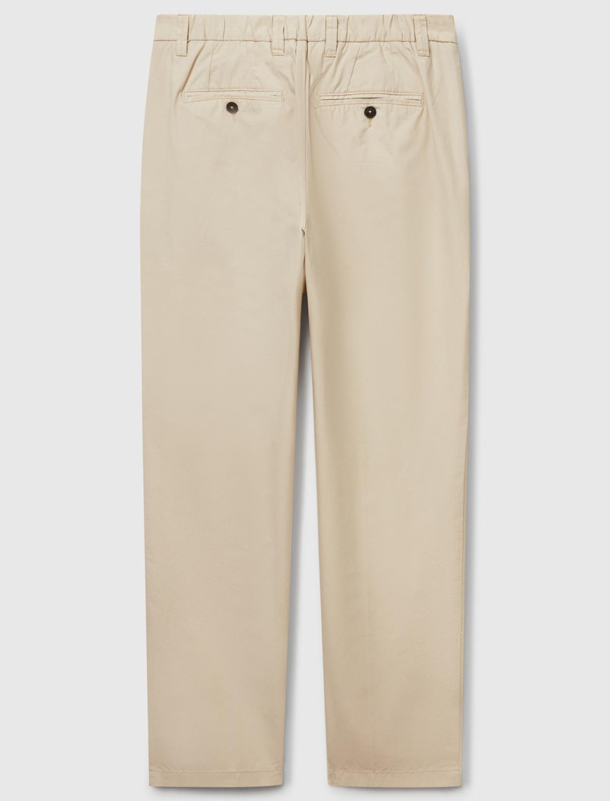 Erkek Taş Rengi %100 Koton Paraşüt Kumaş Slim Fit Chino Pantolon Erkek Taş Rengi %100 Koton Paraşüt Kumaş Slim Fit Chino Pantolon