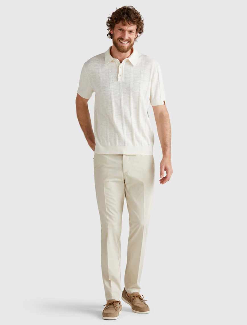 Erkek Taş Rengi %100 Koton Paraşüt Kumaş Slim Fit Chino Pantolon Erkek Taş Rengi %100 Koton Paraşüt Kumaş Slim Fit Chino Pantolon