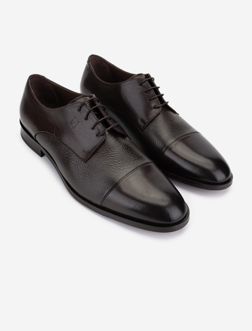 Valmenti Erkek Hakiki Deri Kahverengi Klasik Ayakkabı