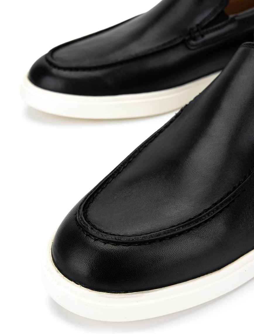 Tamer Tanca Erkek Hakiki Deri Siyah Deri Loafer Ayakkabı Tamer Tanca Erkek Hakiki Deri Siyah Deri Loafer Ayakkabı