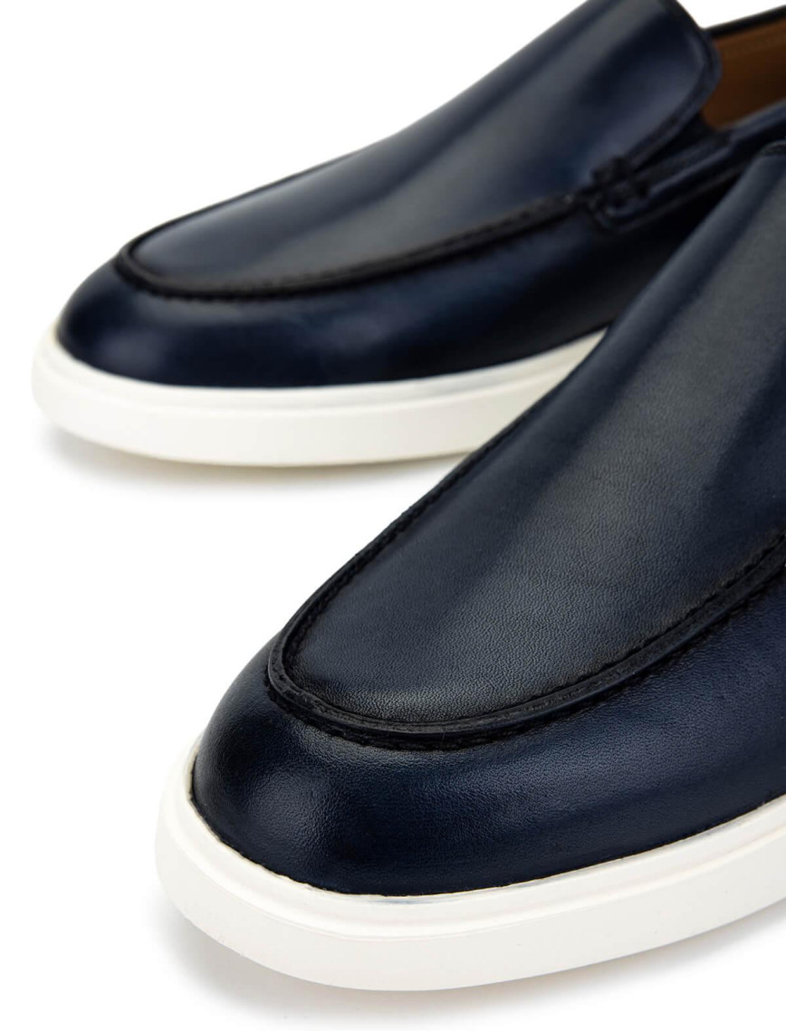 Tamer Tanca Erkek Hakiki Deri Lacivert Loafer Ayakkabı Tamer Tanca Erkek Hakiki Deri Lacivert Loafer Ayakkabı