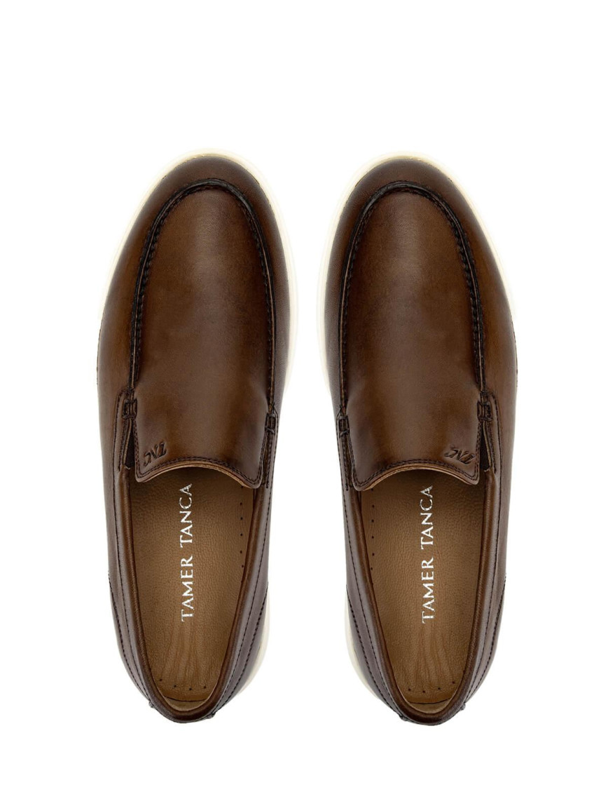 Tamer Tanca Erkek Hakiki Deri Kahverengi Loafer Ayakkabı Tamer Tanca Erkek Hakiki Deri Kahverengi Loafer Ayakkabı