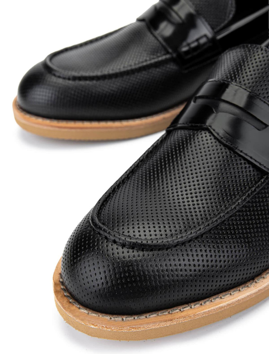 Tamer Tanca Erkek Hakiki Deri Siyah Loafer Ayakkabı Tamer Tanca Erkek Hakiki Deri Siyah Loafer Ayakkabı