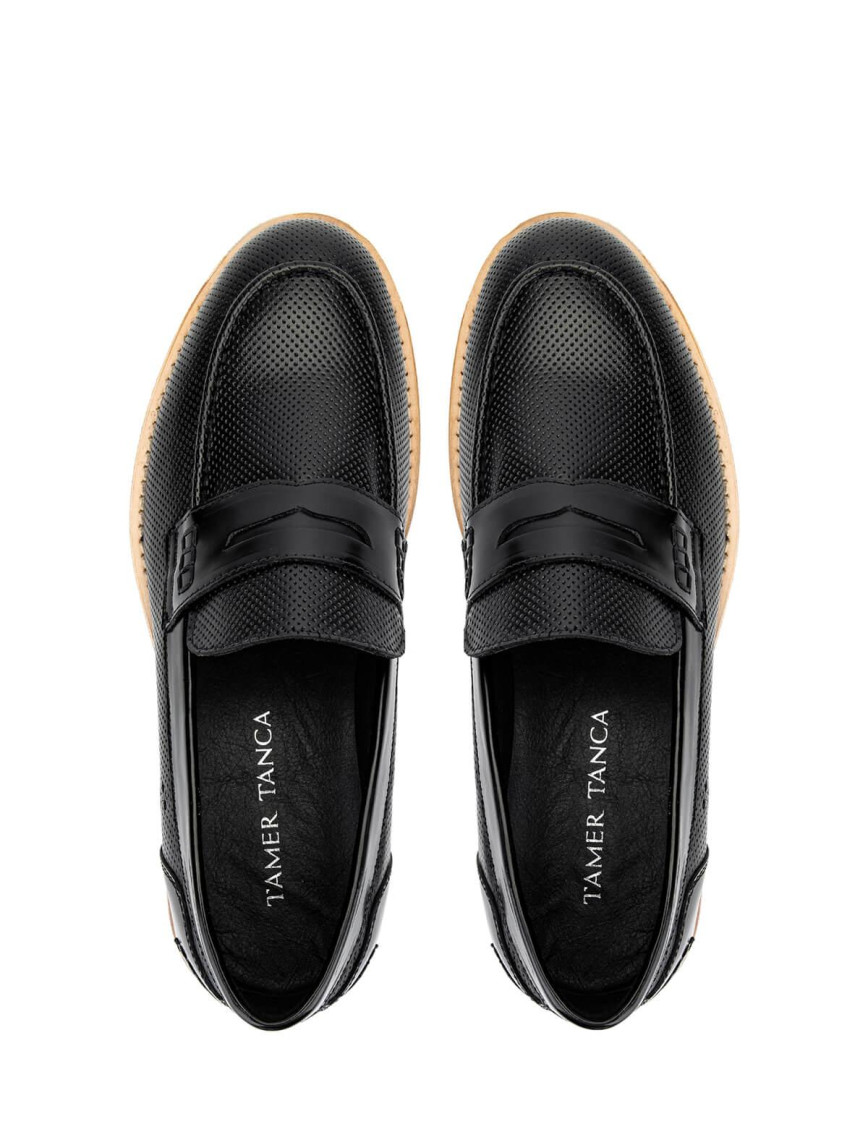 Tamer Tanca Erkek Hakiki Deri Siyah Loafer Ayakkabı Tamer Tanca Erkek Hakiki Deri Siyah Loafer Ayakkabı