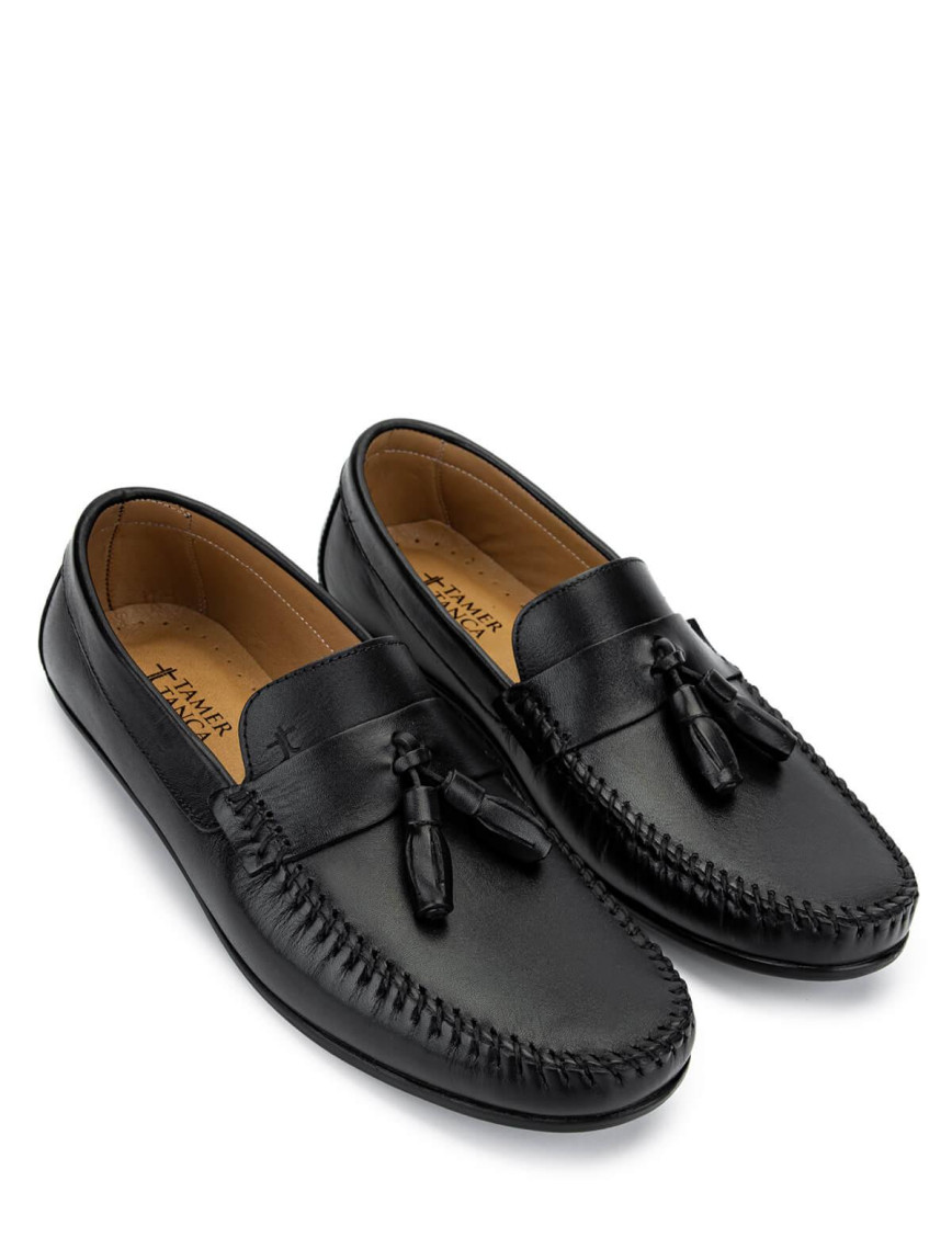 Tamer Tanca Erkek Hakiki Deri Siyah Deri Loafer Ayakkabı Tamer Tanca Erkek Hakiki Deri Siyah Deri Loafer Ayakkabı