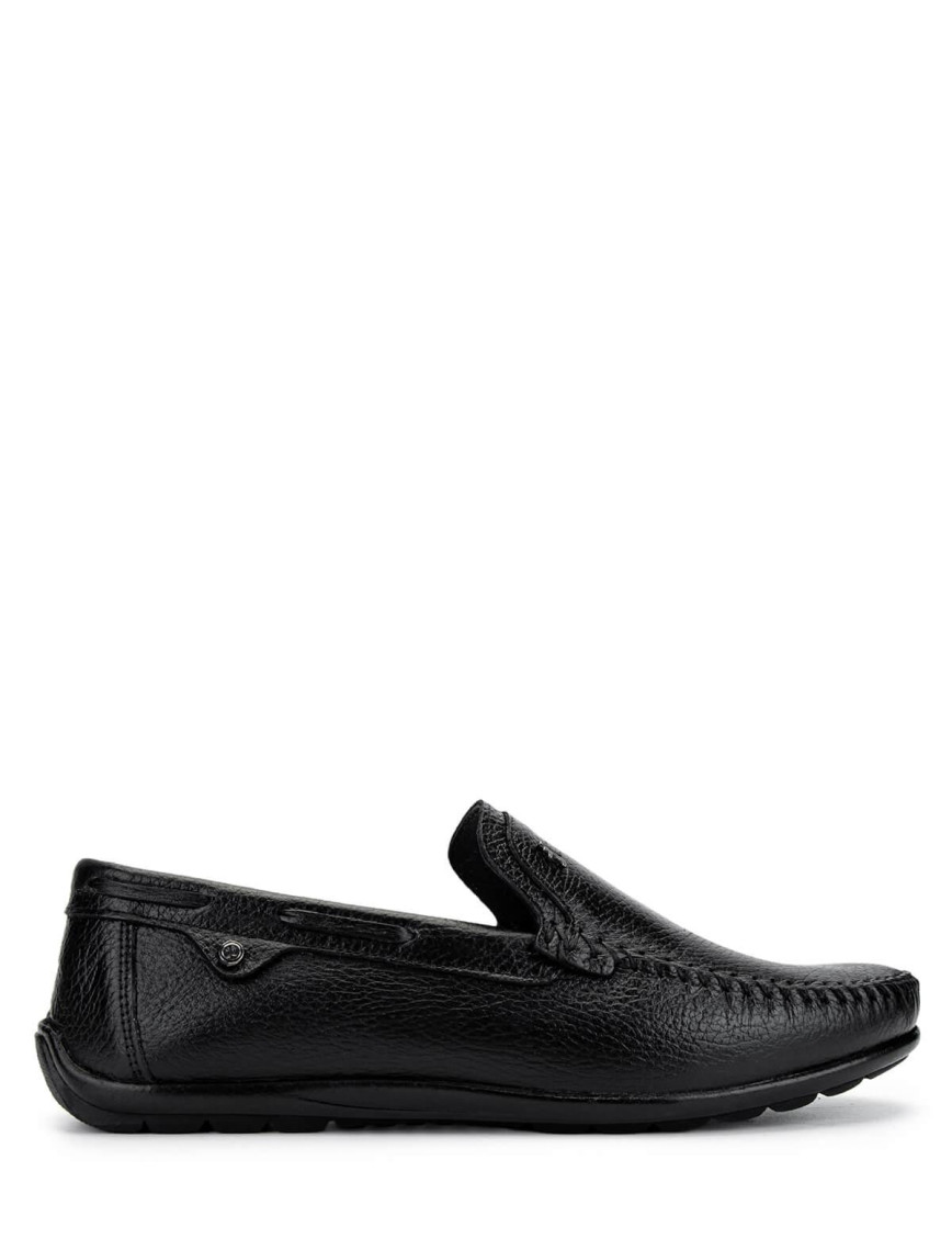 Tamer Tanca Erkek Hakiki Deri Siyah Floter Loafer Ayakkabı Tamer Tanca Erkek Hakiki Deri Siyah Floter Loafer Ayakkabı
