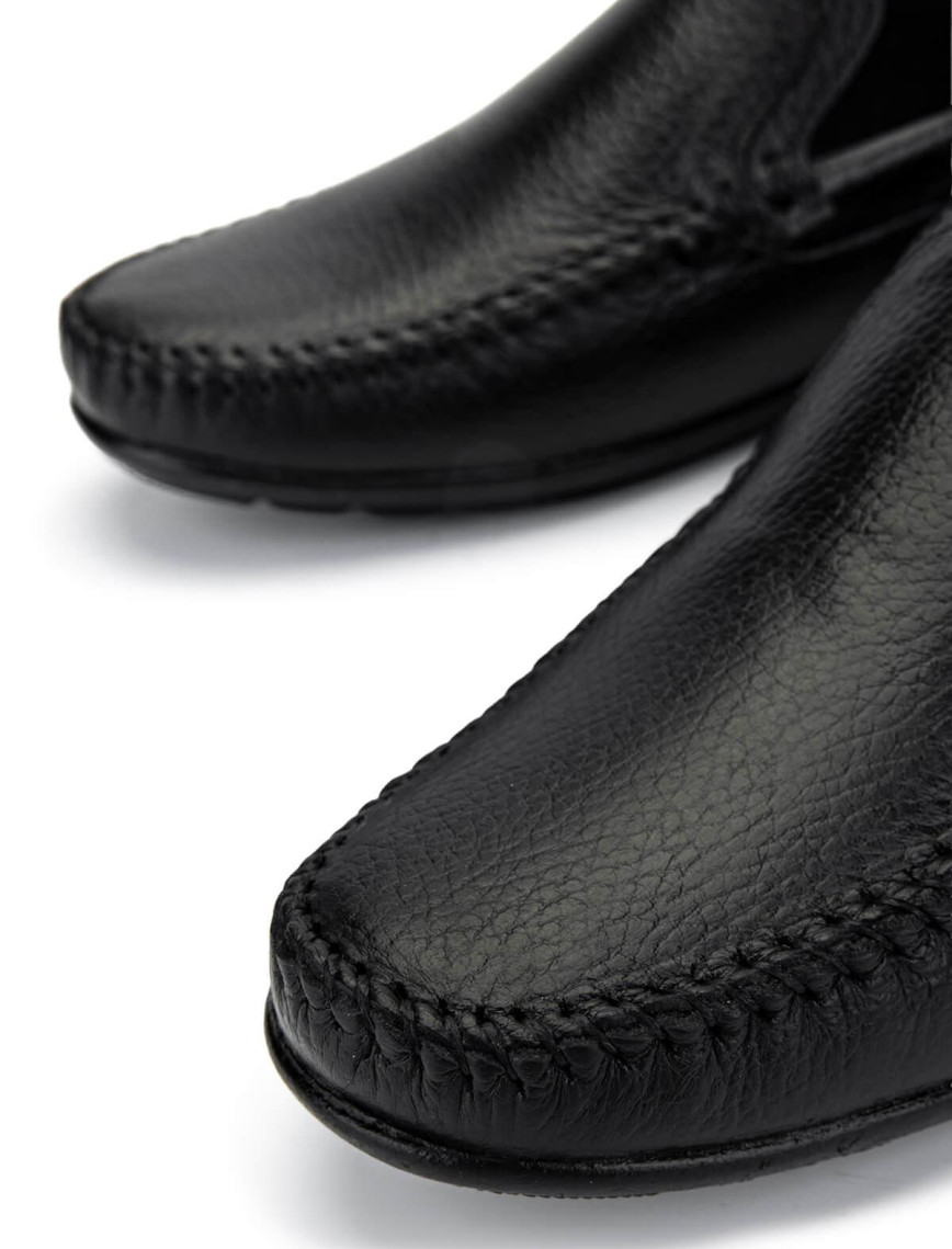 Tamer Tanca Erkek Hakiki Deri Siyah Floter Loafer Ayakkabı Tamer Tanca Erkek Hakiki Deri Siyah Floter Loafer Ayakkabı