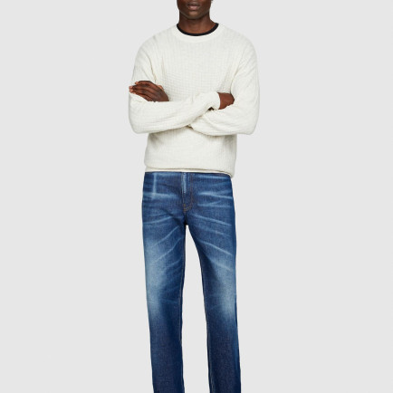 Erkek Krem Yün Karışımlı Bisiklet Yaka Kazak Erkek Krem Yün Karışımlı Bisiklet Yaka Kazak