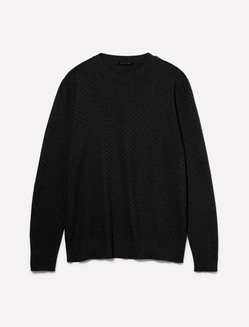 Erkek Koyu Gri Yün Karışımlı Uzun Kollu Ribanalı Kazak Erkek Koyu Gri Yün Karışımlı Uzun Kollu Ribanalı Kazak