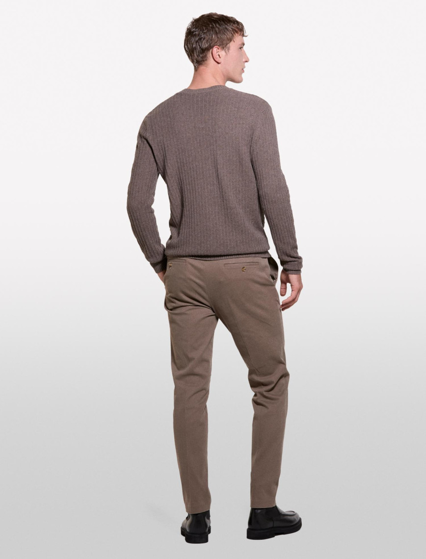 Erkek Kahverengi Yün Karışımlı Normal Kesim Bisiklet Yaka Kazak Erkek Kahverengi Yün Karışımlı Normal Kesim Bisiklet Yaka Kazak