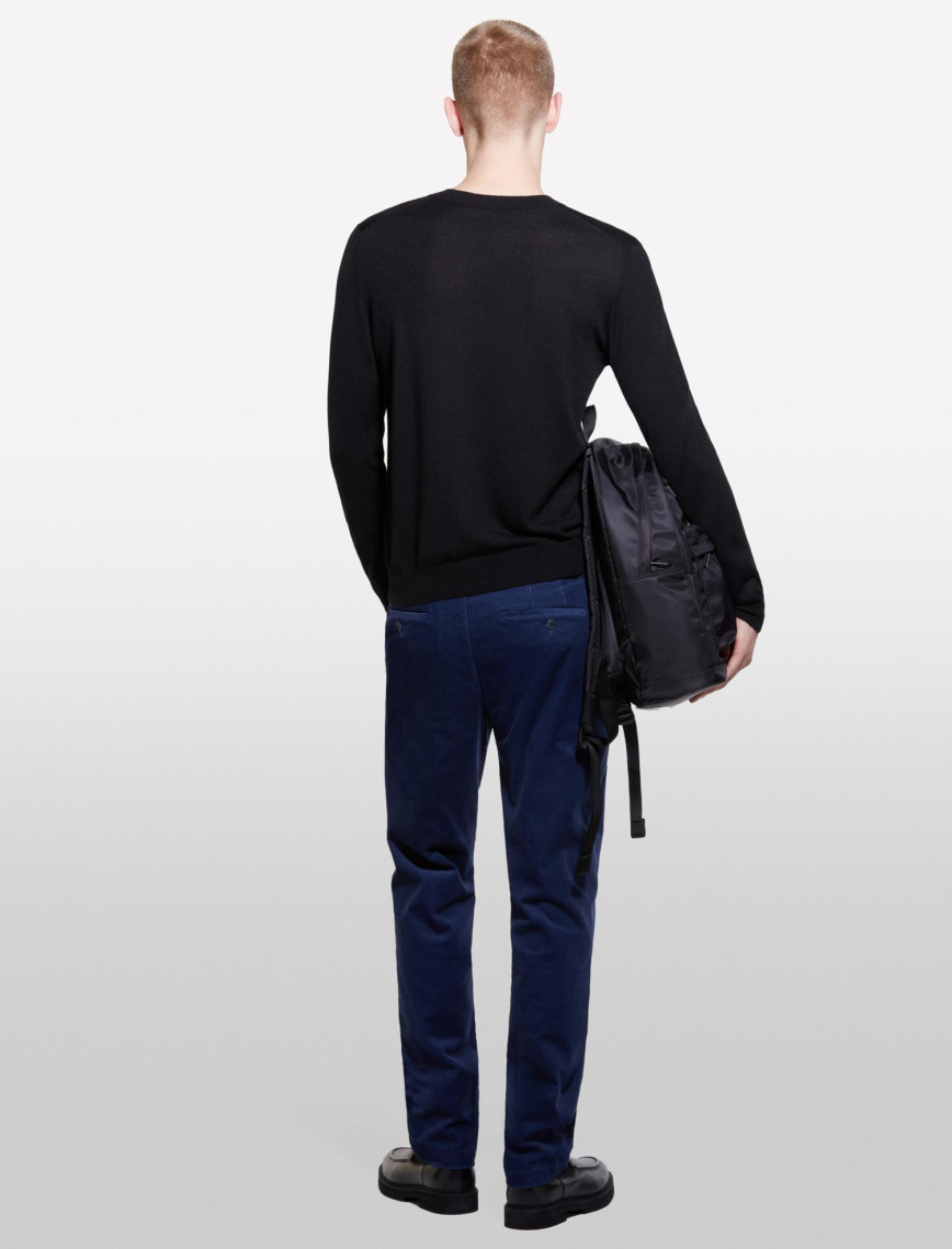 Erkek Siyah Yün Karışımlı Bisiklet Yaka Kazak Erkek Siyah Yün Karışımlı Bisiklet Yaka Kazak