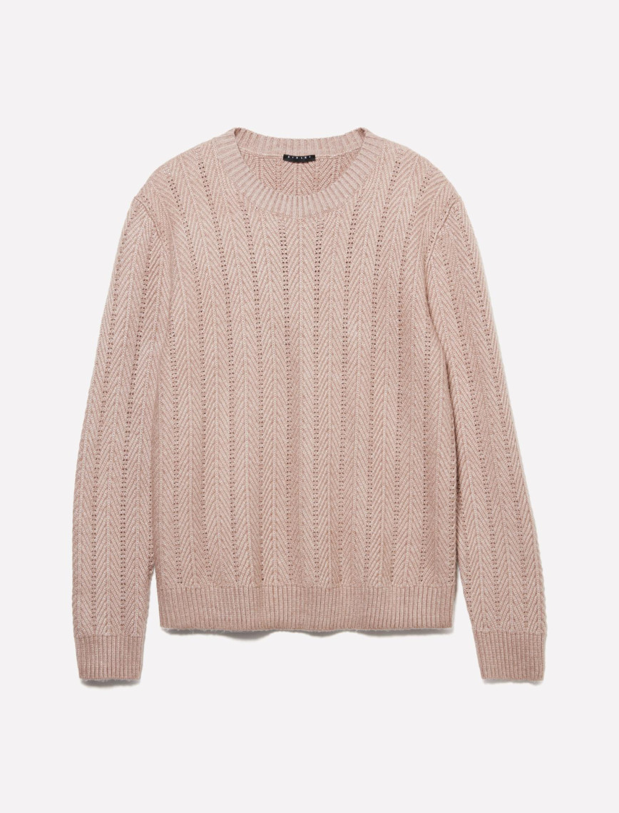 Erkek Açık Kahve Melanj Viskoz Karışımlı Normal Kesim Balıksırtı Desenli Kazak Erkek Açık Kahve Melanj Viskoz Karışımlı Normal Kesim Balıksırtı Desenli Kazak