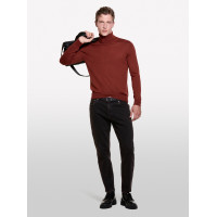 Erkek Bordo Yün Karışımlı Slim Fit Kazak