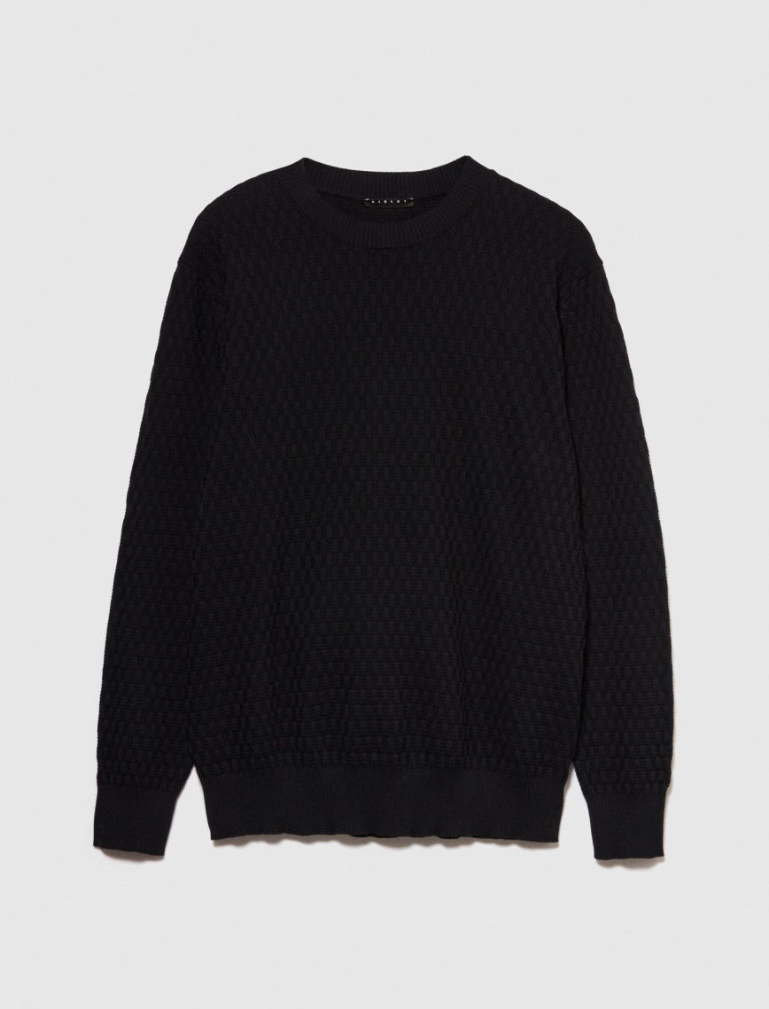 Erkek Siyah %100 Pamuk Dokulu Bisiklet Yaka Kazak Erkek Siyah %100 Pamuk Dokulu Bisiklet Yaka Kazak