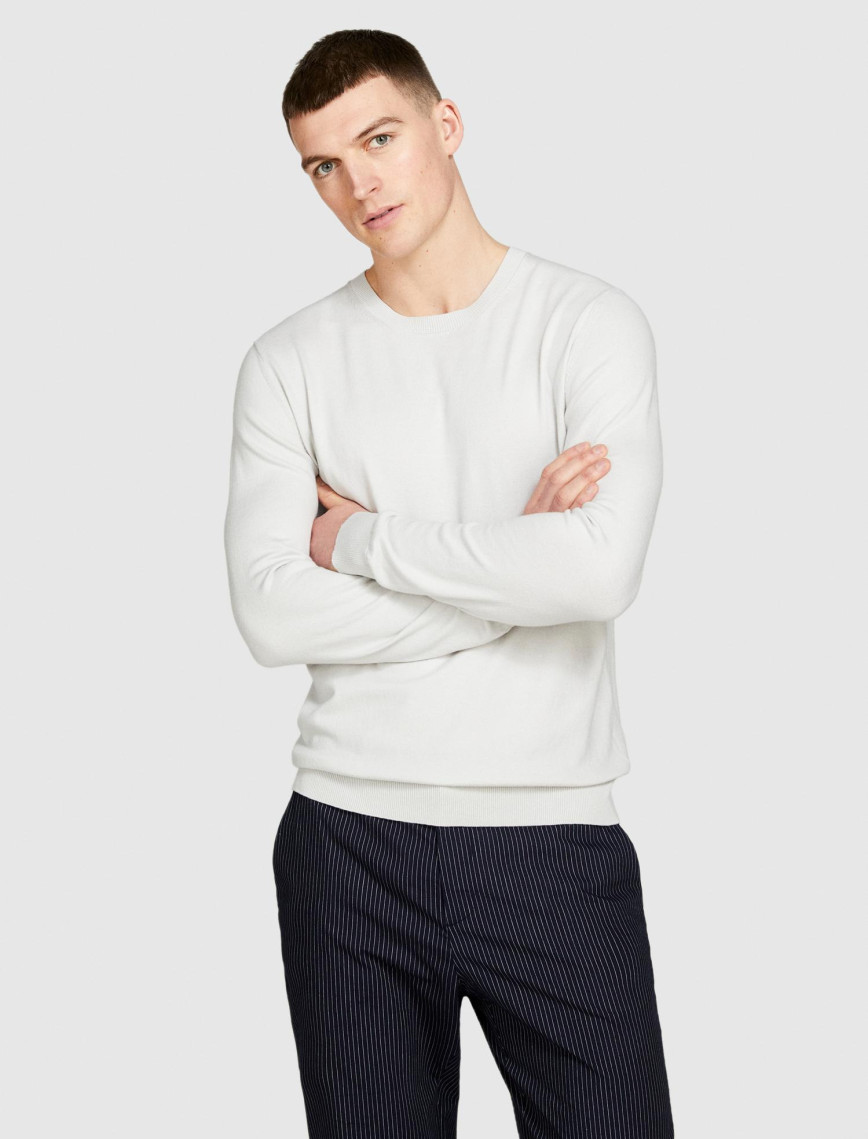 Erkek Açık Gri KOTON KARIŞIMLI BİSİKLET YAKA KAZAK Erkek Açık Gri KOTON KARIŞIMLI BİSİKLET YAKA KAZAK