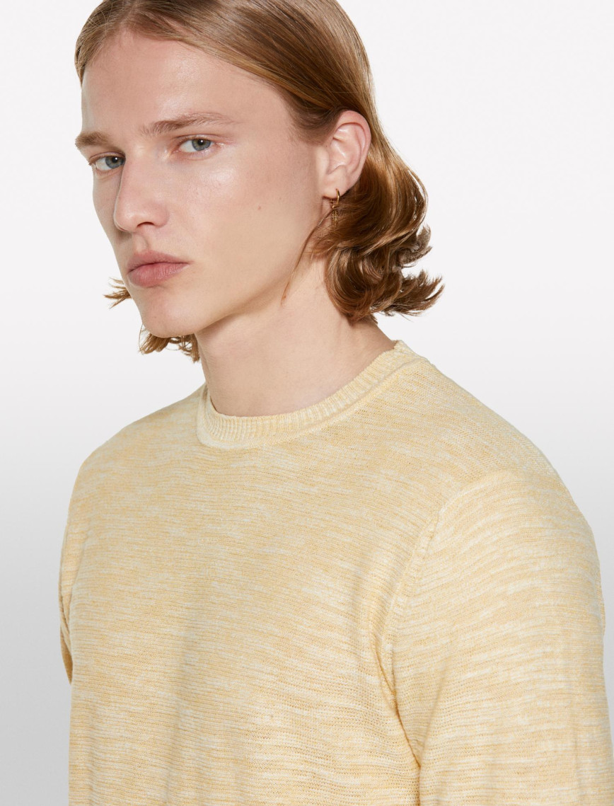 Erkek Açık Hardal Pamuk Karışımlı Uzun Kollu Bisiklet Yaka Kazak Erkek Açık Hardal Pamuk Karışımlı Uzun Kollu Bisiklet Yaka Kazak