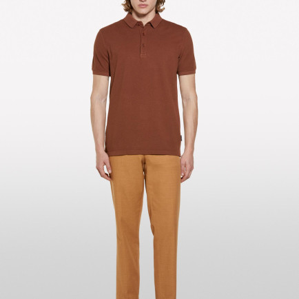 Erkek Kahverengi %100 Pamuk Regular Fit Polo T-Shirt Erkek Kahverengi %100 Pamuk Regular Fit Polo T-Shirt