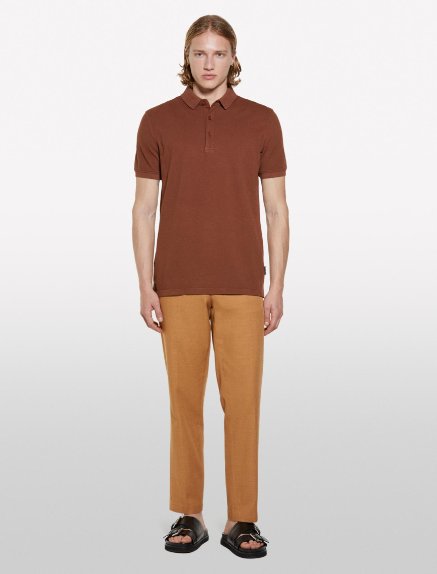 Erkek Krem %100 Pamuk Regular Fit Polo T-Shirt Erkek Krem %100 Pamuk Regular Fit Polo T-Shirt