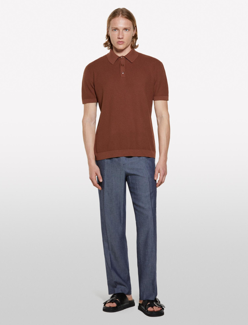 Erkek Açık Krem %100 Pamuk Triko Polo T-Shirt Erkek Açık Krem %100 Pamuk Triko Polo T-Shirt