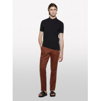 Erkek Siyah %100 Pamuk Regular Fit Polo T-Shirt