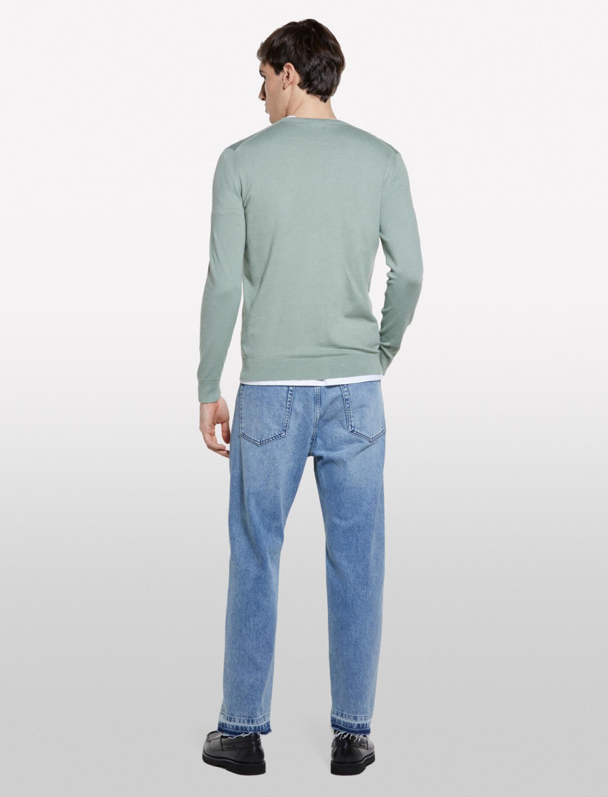 Erkek Haki Pamuk Karışımlı Normal Kesim Uzun Kollu Ribanalı Kazak Erkek Haki Pamuk Karışımlı Normal Kesim Uzun Kollu Ribanalı Kazak