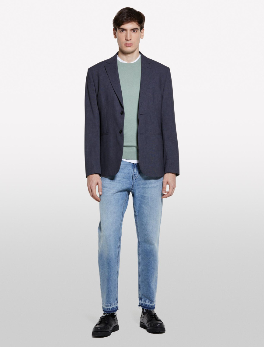 Erkek Koyu Yeşil Pamuk Karışımlı Normal Kesim Uzun Kollu Ribanalı Kazak Erkek Koyu Yeşil Pamuk Karışımlı Normal Kesim Uzun Kollu Ribanalı Kazak