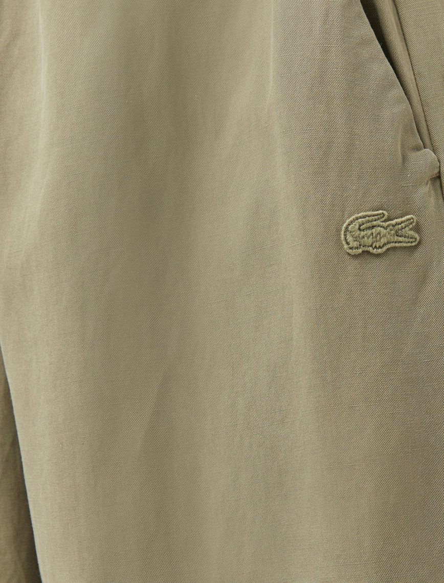 Lacoste Kadın Relaxed Fit Haki Pantolon Lacoste Kadın Relaxed Fit Haki Pantolon