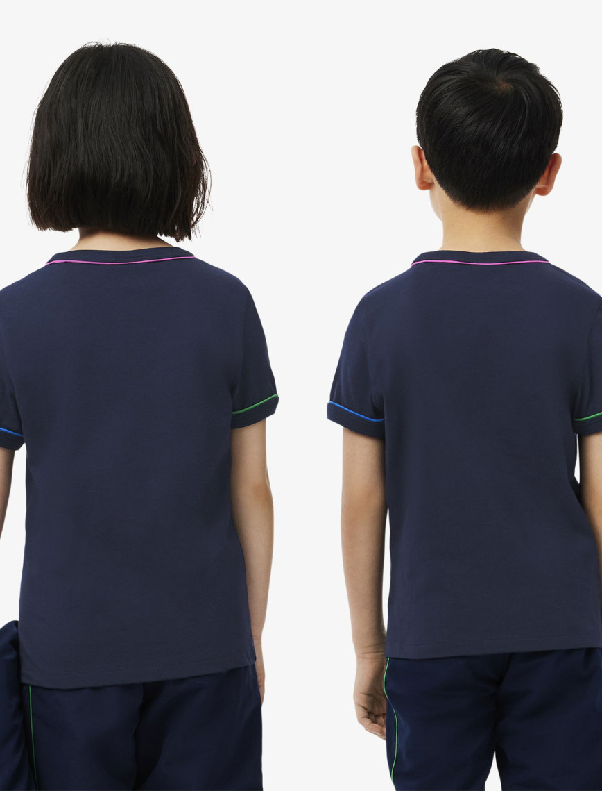 Lacoste Çocuk Bisiklet Yaka Lacivert T-Shirt Lacoste Çocuk Bisiklet Yaka Lacivert T-Shirt