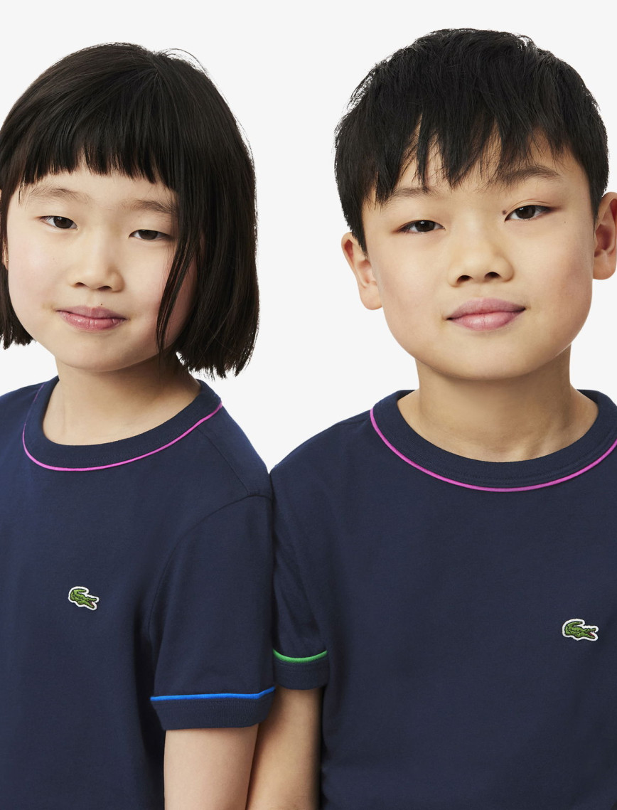 Lacoste Çocuk Bisiklet Yaka Lacivert T-Shirt Lacoste Çocuk Bisiklet Yaka Lacivert T-Shirt
