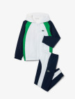 Lacoste Çocuk Kapüşonlu Renk Bloklu Beyaz Eşofman Takımı Lacoste Çocuk Kapüşonlu Renk Bloklu Beyaz Eşofman Takımı