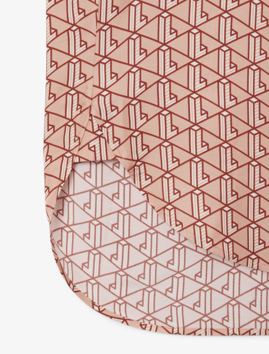 Lacoste Kadın Oversize Fit Kısa Kollu Monogram Turuncu Gömlek Lacoste Kadın Oversize Fit Kısa Kollu Monogram Turuncu Gömlek