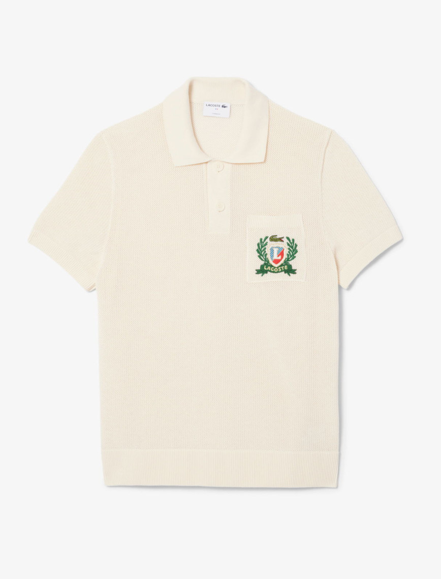 Lacoste Erkek Kısa Kollu Polo Yaka Krem Triko Lacoste Erkek Kısa Kollu Polo Yaka Krem Triko