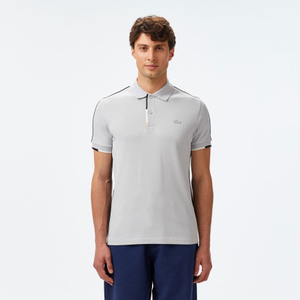 Lacoste Erkek Regular Fit Renk Bloklu Gri Polo Lacoste Erkek Regular Fit Renk Bloklu Gri Polo